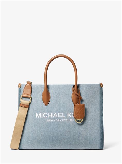 denim bag michael kors|mirella medium denim tote bag.